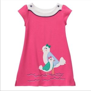 GYMBOREE SHORE TO LOVE PINK SEAGULL DRESS 3T